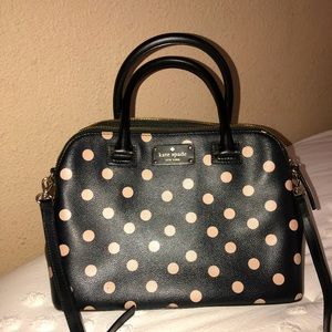 Kate Spade Black w/ Beige Polka dot Purse